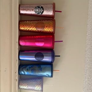 Lot of 6 Starbucks Drink Tumblers